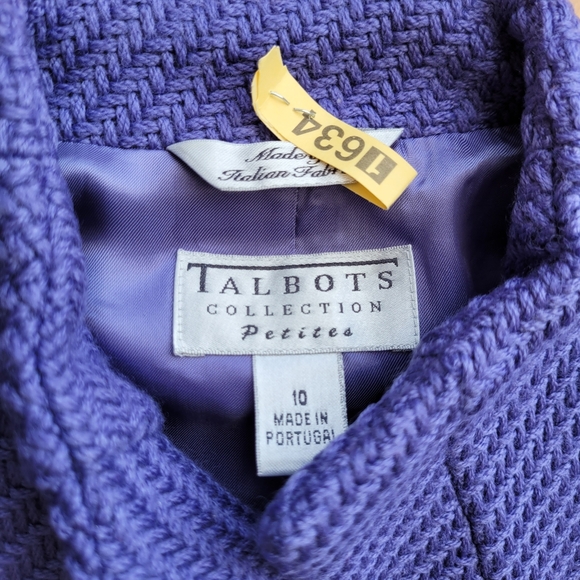 Talbots Collection Wool Jacket Wool Lined Purple Soft Zip Up 10P - Picture 3 of 15